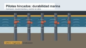 Pilotes hincados en Peru con proteccion anticorrosiva en ambiente marino