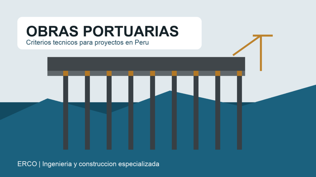 Obras portuarias en Peru con sistema pilotado y plataforma portuaria
