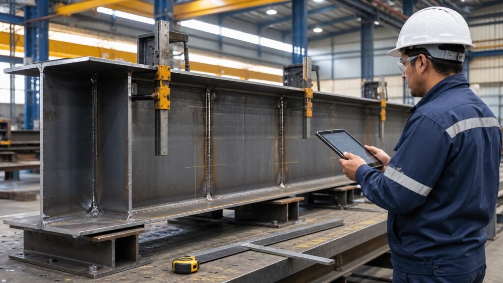 Control de contracciones por soldadura en estructuras metalicas industriales