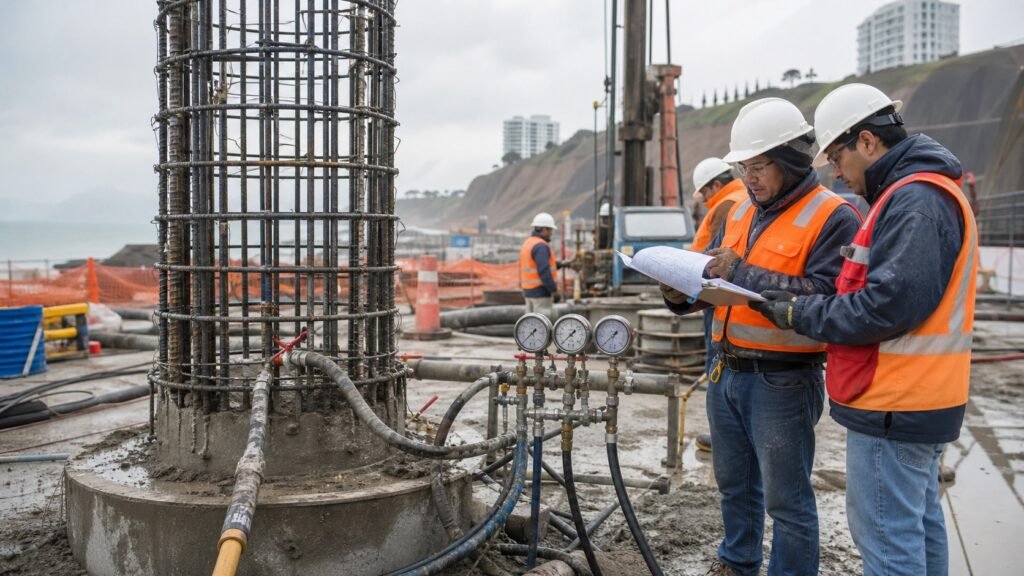 Post-grouting en cimentaciones profundas con control de presion y volumen