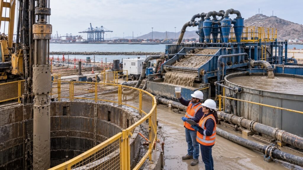 Desarenado del lodo en cimentaciones profundas con pilotes excavados